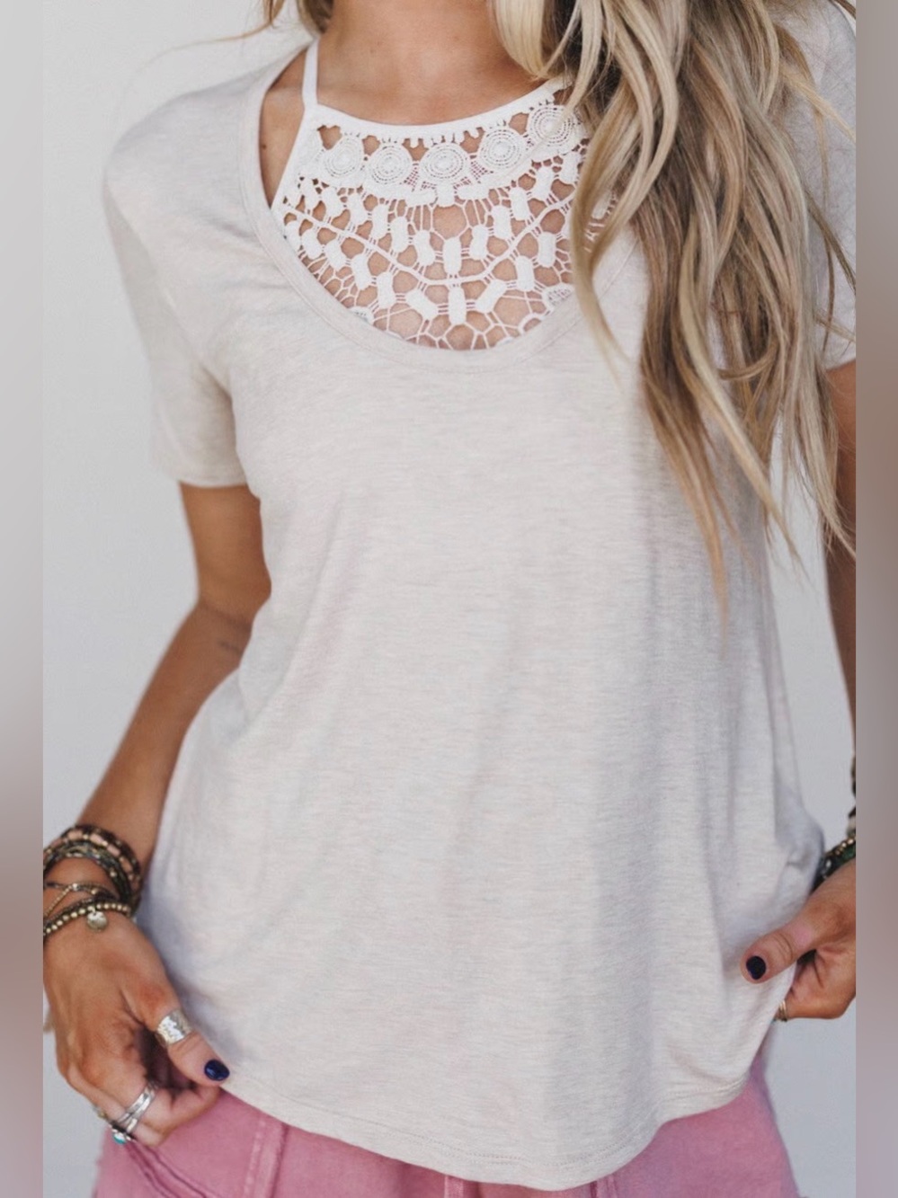 Three Bird Nest Crochet High Neck Bralette